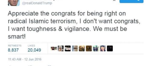 Donald Trump tweets that he was 'right' about terrorism after ... - chron.com