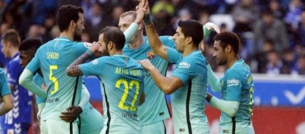 Barcelona fez um belíssima partida antes do jogo de ida das oitavas de final da Champions League Barcelona fez um belíssima partida antes do jogo de ida das oitavas de final da Champions League