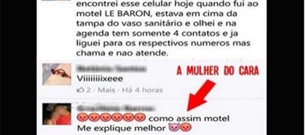 Homem encontra celular em motel e tem que se explicar para mulher Homem encontra celular em motel e tem que se explicar para mulher