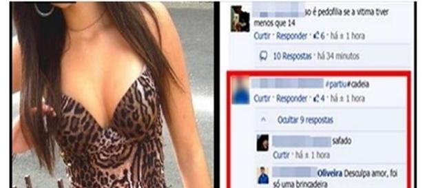 Namorada termina relacionamento por causa de comentário. (foto: reprodução Facebook) Namorada termina relacionamento por causa de comentário. (foto: reprodução Facebook)