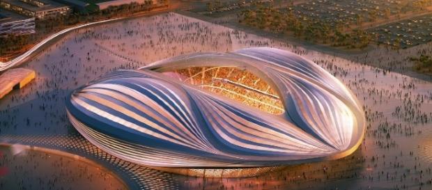 Um dos vários estádios a serem finalizados para a Copa do Mundo de 2022 Um dos vários estádios a serem finalizados para a Copa do Mundo de 2022