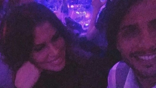 Claudia Galanti e Fabio Ferrara insieme durante la cena di gala di Sanremo