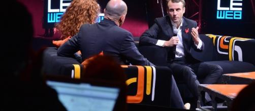 Macron sur le plateau de Le Web - CC BY