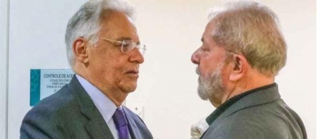 Ex-presidentes Fernando Henrique Cardoso e Luíz Inácio Lula da Silva (à dir.) Ex-presidentes Fernando Henrique Cardoso e Luíz Inácio Lula da Silva (à dir.)
