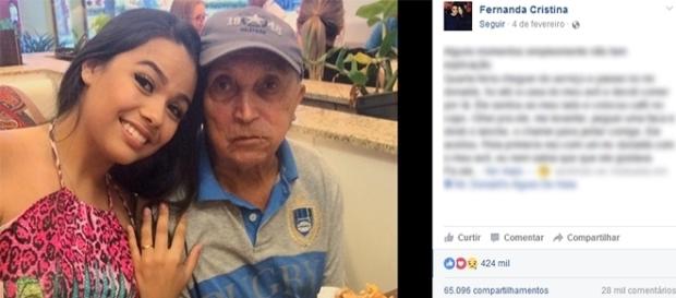 Jovem leva avô para comer fora e post viraliza (Foto: reprodução Facebook) Jovem leva avô para comer fora e post viraliza (Foto: reprodução Facebook)