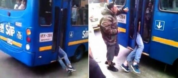 Motorista prende ladrão em porta de ônibus e o leva até a delegacia. Motorista prende ladrão em porta de ônibus e o leva até a delegacia.