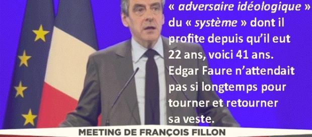 On croirait entendre Jean-Marie, Marine et Marion Le Pen : François FIllon, se gavant du système depuis 41 ans, le dénonce On croirait entendre Jean-Marie, Marine et Marion Le Pen : François FIllon, se gavant du système depuis 41 ans, le dénonce