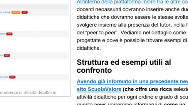 Esempio di attività didattica da inserire su Indire
