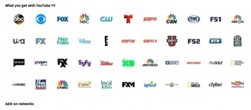 For $35 a Month, YouTube TV offers original contet and programs from these networks and more. / Photo from 'Droid Life' - droid-life.com