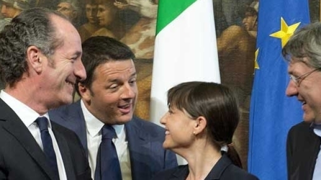 A sinistra il governatore del Veneto, Luca Zaia