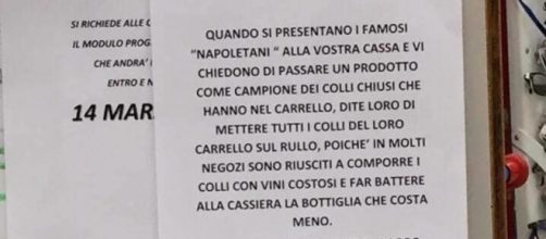 Milano, cartello discriminatorio all'Esselunga: 'Attenti ai napoletani'