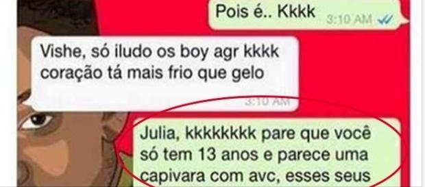 Garota faz desabafo e acaba ouvindo o que não queria Garota faz desabafo e acaba ouvindo o que não queria