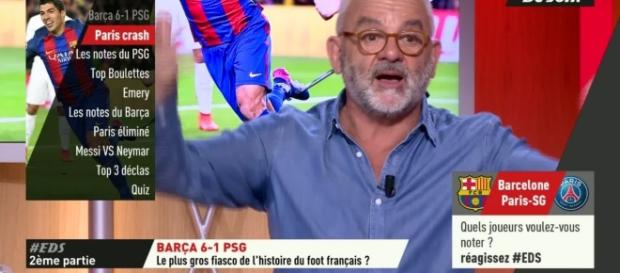 Momento de la tertulia de L'Équipe TV, canal francés del famoso diario deportivo, donde lamentaban la derrota rotunda del PSG con tanta ventaja previa Momento de la tertulia de L'Équipe TV, canal francés del famoso diario deportivo, donde lamentaban la derrota rotunda del PSG con tanta ventaja previa