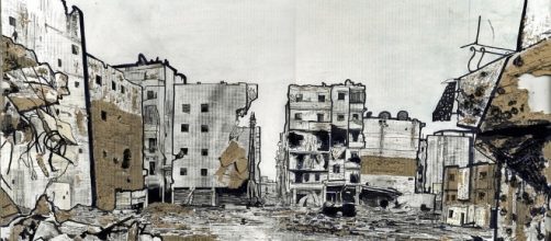 2013 artwork by Joshua Tabti, showing the destruction in Aleppo / Joshua Tabti, Flickr CC BY-SA 2.0