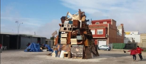 Aspecto de la falla en construcción. Public Domain. Aspecto de la falla en construcción. Public Domain.