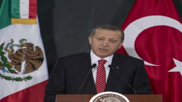 Le 12 février 2015, le président turc Erdogan en visite au Mexique