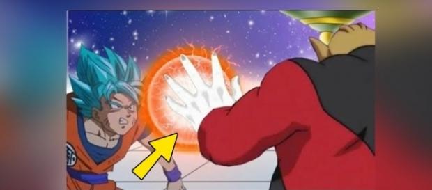 La increíble técnica de Toppo capaz de destruir al mal. La increíble técnica de Toppo capaz de destruir al mal.