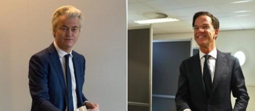 Wilders y Rutte respectivamente