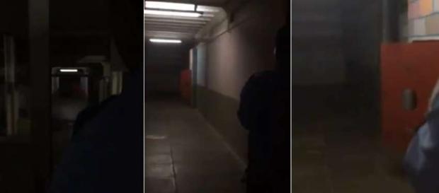 Corredor onde estava o suposto fantasma Corredor onde estava o suposto fantasma