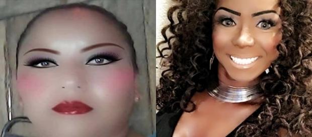 Exemplos de pessoas que erraram na hora de editar a selfie Exemplos de pessoas que erraram na hora de editar a selfie