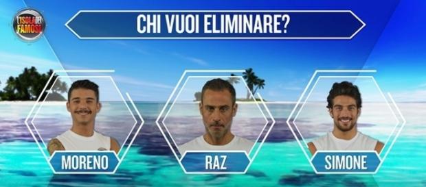 Moreno, Raz Degan e Simone Susinna in nomination Moreno, Raz Degan e Simone Susinna in nomination