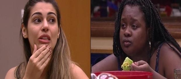 Vivian ironizou algumas características da sister (Foto: reprodução TV Globo) Vivian ironizou algumas características da sister (Foto: reprodução TV Globo)