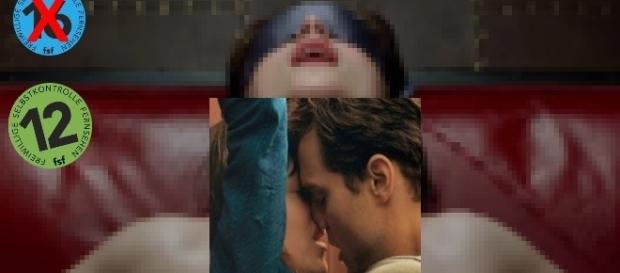 Anastasia Steele (Dakota Johnson) und Christian Grey (Jamie Dornan) werden um 20:15 Uhr nur zensiert / Foto: Universal; Montage+Elemente Blastingnews Anastasia Steele (Dakota Johnson) und Christian Grey (Jamie Dornan) werden um 20:15 Uhr nur zensiert / Foto: Universal; Montage+Elemente Blastingnews