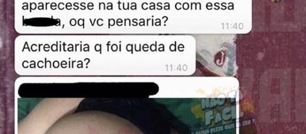 Parte do print entre a mulher que traiu Parte do print entre a mulher que traiu