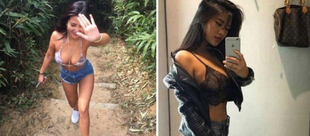 Carina Linn, de 23 anos, está fazendo sucesso nas redes sociais Carina Linn, de 23 anos, está fazendo sucesso nas redes sociais