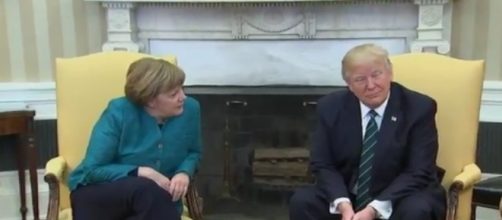 Donald Trump and Angela Merkel, via Twitter