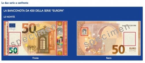 La nuova banconota da 50 euro in circolazione dal 4 aprile (https://www.ecb.europa.eu)