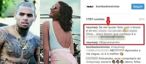 Neymar ficou louco com o novo seguidor de Bruna Marquezine no Instagram Neymar ficou louco com o novo seguidor de Bruna Marquezine no Instagram