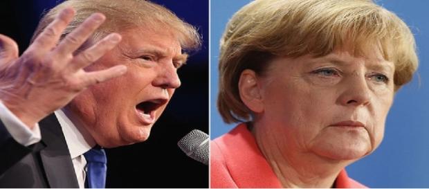 Donald Trump et Angela Merkel le 12 octobre Donald Trump et Angela Merkel le 12 octobre