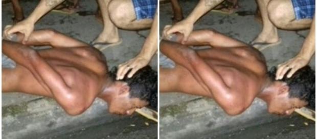 Jovem é espancado por populares após roubo Jovem é espancado por populares após roubo