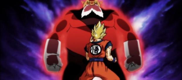 Toppo, el gran héroe de la justicia contra el saiyajin Goku Toppo, el gran héroe de la justicia contra el saiyajin Goku
