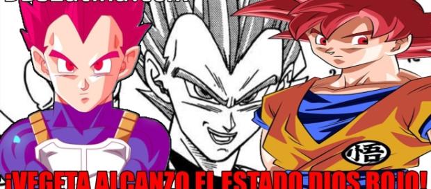 Vegeta en el estado del dios rojo Vegeta en el estado del dios rojo