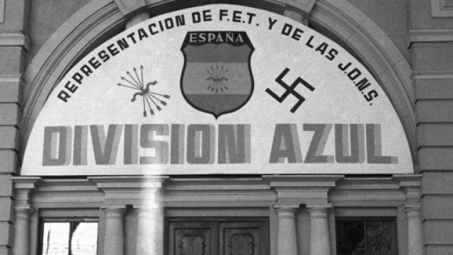 Ingresso di una sede della 'Division Azul'