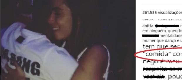 Anitta aparece em postagem de Nego do Borel, recebe uma ofensa e "enquadra" fã Anitta aparece em postagem de Nego do Borel, recebe uma ofensa e "enquadra" fã