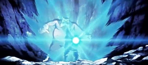 Goku lanza Kame Hame Ha a Toppo Goku lanza Kame Hame Ha a Toppo