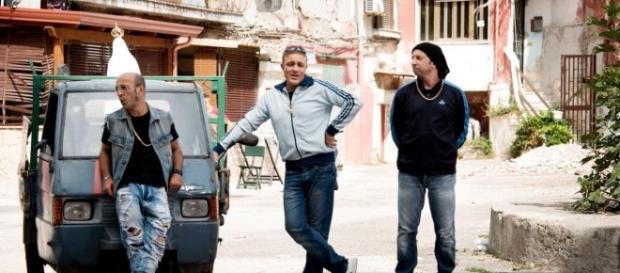 Il trio durante una delle scene del film "Gomorroide" Il trio durante una delle scene del film "Gomorroide"