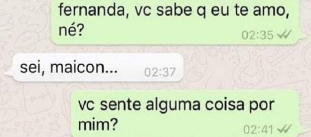 Jovem foi humilhado por garota no WhatsApp após declarar seu amor à ela. Jovem foi humilhado por garota no WhatsApp após declarar seu amor à ela.