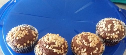 Muffin #cacao e granella di mandorle