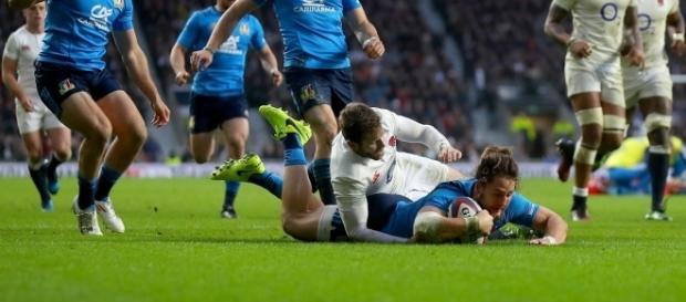 Michele Campagnaro bundles over Italy as they made like uncomfortable for England at Twickenham Michele Campagnaro bundles over Italy as they made like uncomfortable for England at Twickenham