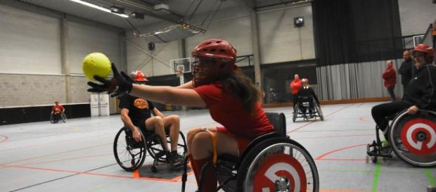 Softbol para cadeirantes na Bélgica (Foto: WBSC) Softbol para cadeirantes na Bélgica (Foto: WBSC)
