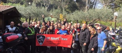 Un motoraduno HP Biker Team di Roma