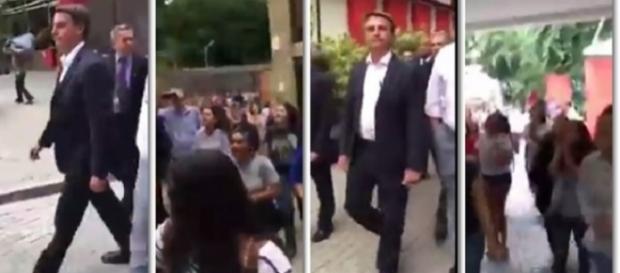 Jair Bolsonaro foi hostilizado por estudantes do Mackenzie (Foto: Reprodução) Jair Bolsonaro foi hostilizado por estudantes do Mackenzie (Foto: Reprodução)