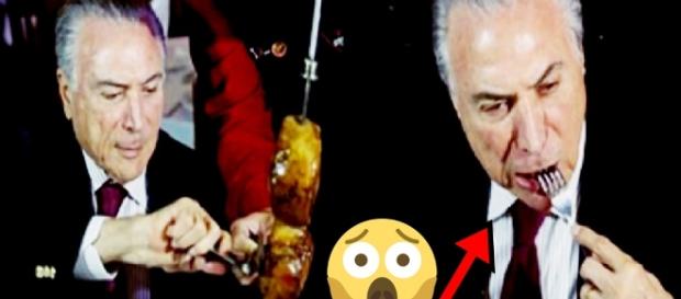 Temer tenta mostrar que carne do Brasil é boa, mas leva gringos a churrasco 'importado' Temer tenta mostrar que carne do Brasil é boa, mas leva gringos a churrasco 'importado'