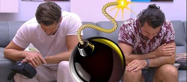 Marcos promete revelar uma bomba caso Rômulo seja eliminado (Foto/Reprodução Globo) Marcos promete revelar uma bomba caso Rômulo seja eliminado (Foto/Reprodução Globo)