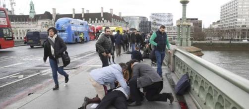 Víctimas del atentado de esta tarde en Londres.