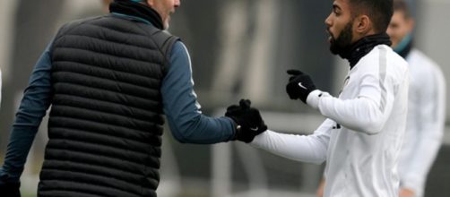 Pioli e Gabigol a confronto durante un allenamento dell'Inter
